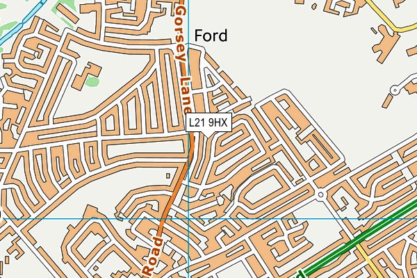 L21 9HX map - OS VectorMap District (Ordnance Survey)
