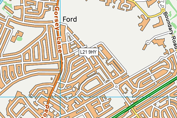 L21 9HY map - OS VectorMap District (Ordnance Survey)