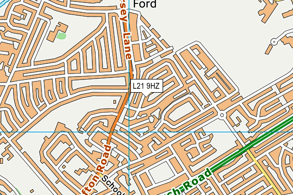 L21 9HZ map - OS VectorMap District (Ordnance Survey)