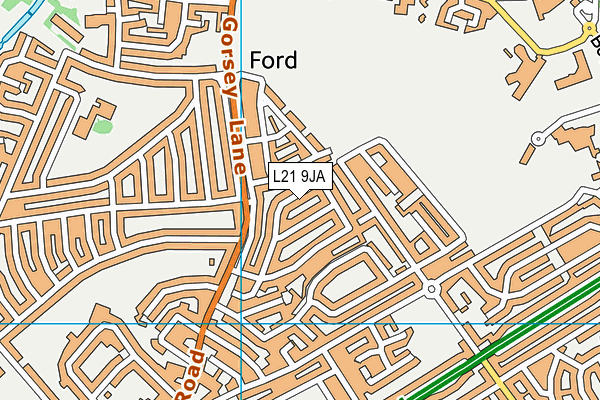 L21 9JA map - OS VectorMap District (Ordnance Survey)