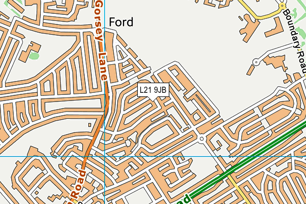 L21 9JB map - OS VectorMap District (Ordnance Survey)