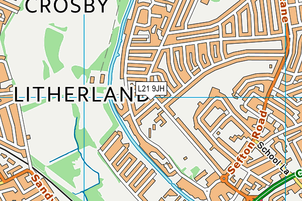 L21 9JH map - OS VectorMap District (Ordnance Survey)