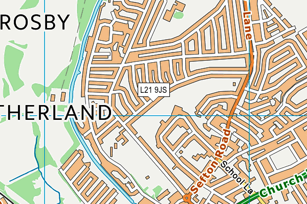 L21 9JS map - OS VectorMap District (Ordnance Survey)