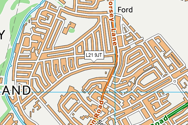 L21 9JT map - OS VectorMap District (Ordnance Survey)