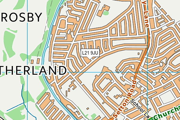 L21 9JU map - OS VectorMap District (Ordnance Survey)