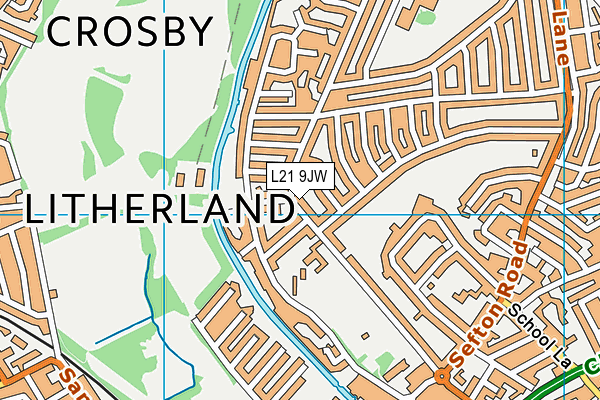 L21 9JW map - OS VectorMap District (Ordnance Survey)