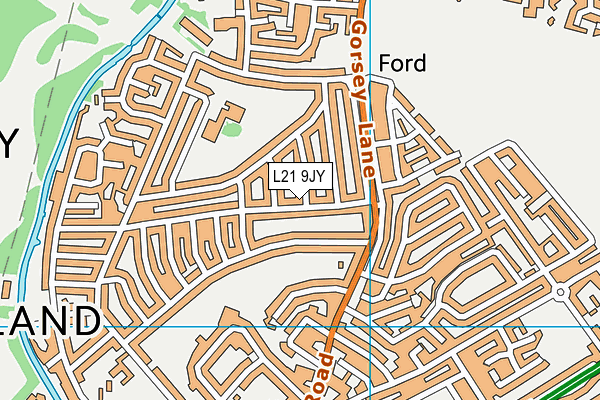 L21 9JY map - OS VectorMap District (Ordnance Survey)