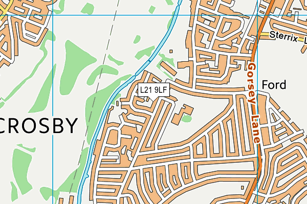 L21 9LF map - OS VectorMap District (Ordnance Survey)