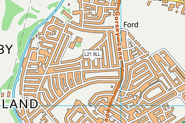 L21 9LL map - OS VectorMap District (Ordnance Survey)