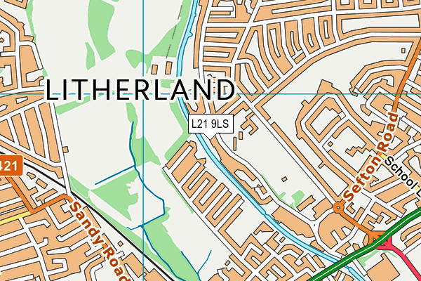 L21 9LS map - OS VectorMap District (Ordnance Survey)