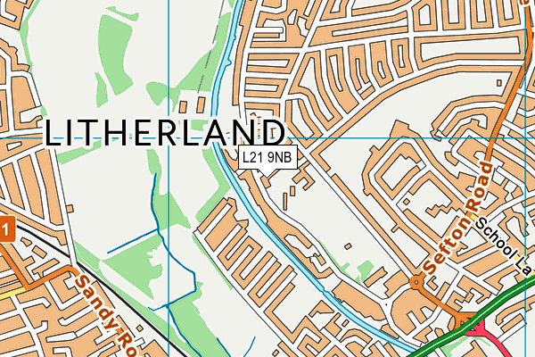 L21 9NB map - OS VectorMap District (Ordnance Survey)