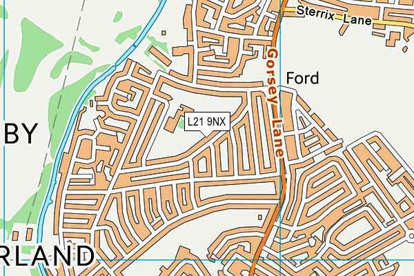 L21 9NX map - OS VectorMap District (Ordnance Survey)