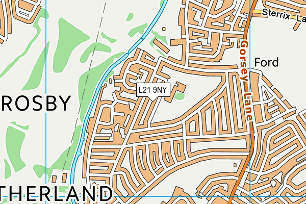 L21 9NY map - OS VectorMap District (Ordnance Survey)