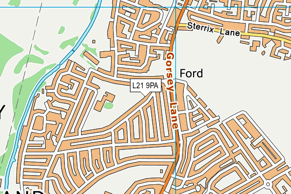 L21 9PA map - OS VectorMap District (Ordnance Survey)
