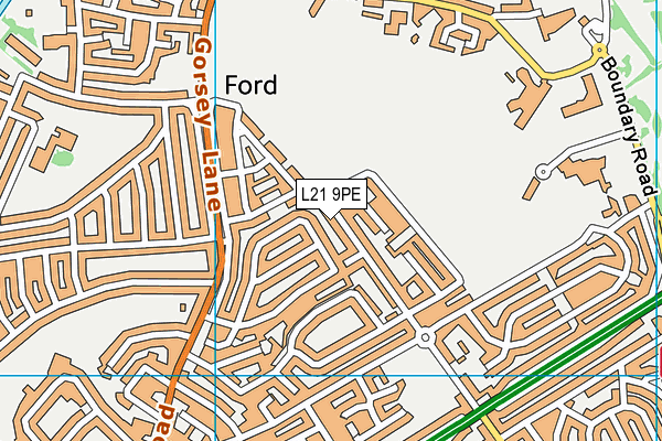 L21 9PE map - OS VectorMap District (Ordnance Survey)