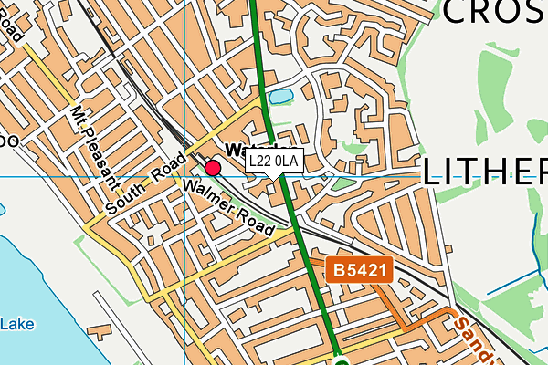 L22 0LA map - OS VectorMap District (Ordnance Survey)