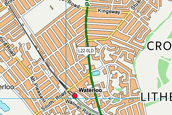 Waterloo Primary School map (L22 0LD) - OS VectorMap District (Ordnance Survey)