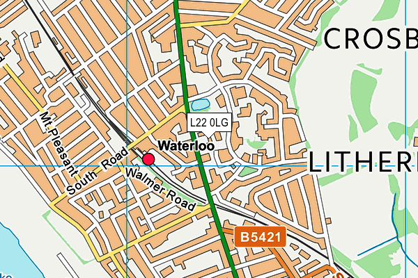 L22 0LG map - OS VectorMap District (Ordnance Survey)