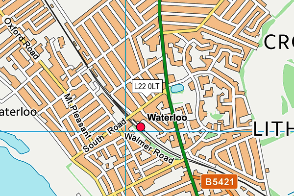 L22 0LT map - OS VectorMap District (Ordnance Survey)