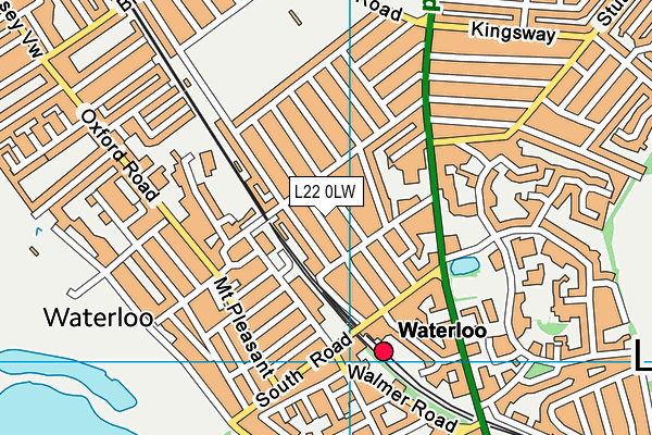 L22 0LW map - OS VectorMap District (Ordnance Survey)