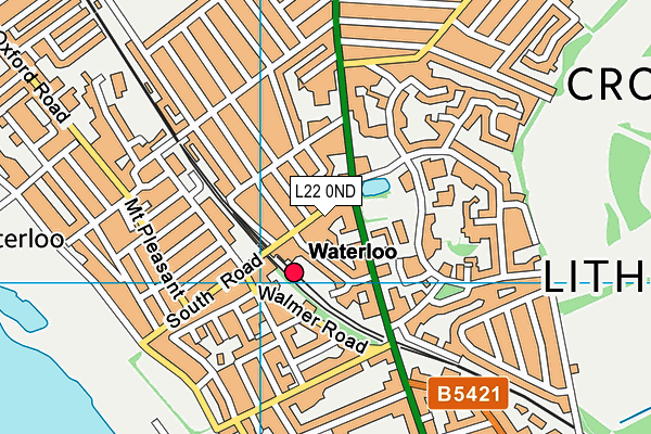 L22 0ND map - OS VectorMap District (Ordnance Survey)