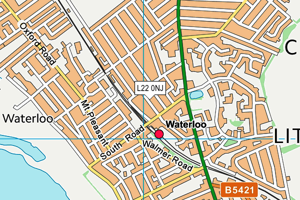 L22 0NJ map - OS VectorMap District (Ordnance Survey)