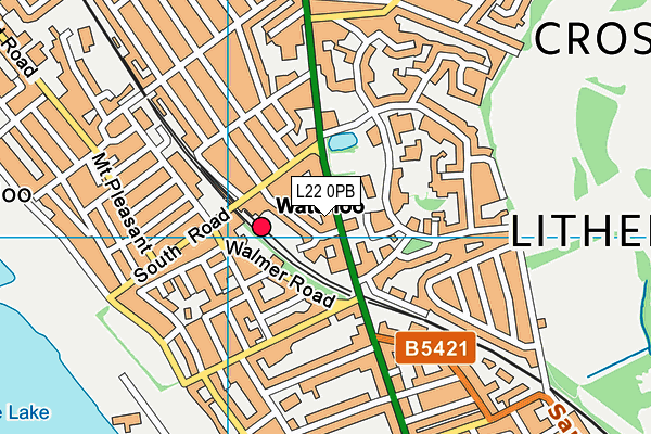 L22 0PB map - OS VectorMap District (Ordnance Survey)