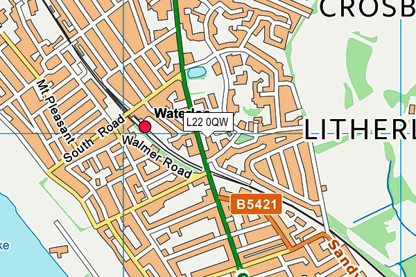 L22 0QW map - OS VectorMap District (Ordnance Survey)