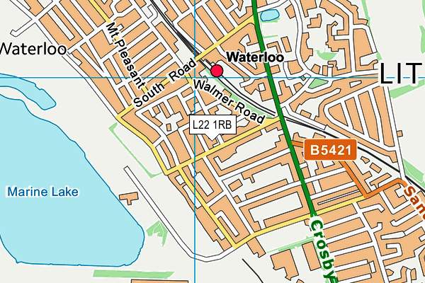 L22 1RB map - OS VectorMap District (Ordnance Survey)