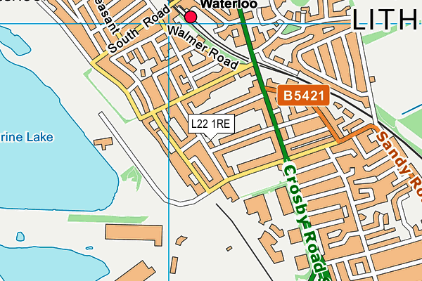 L22 1RE map - OS VectorMap District (Ordnance Survey)