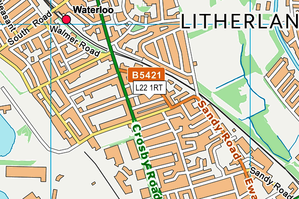 L22 1RT map - OS VectorMap District (Ordnance Survey)