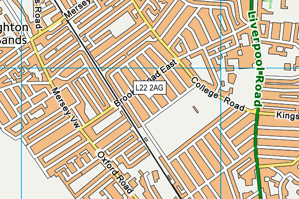 L22 2AG map - OS VectorMap District (Ordnance Survey)