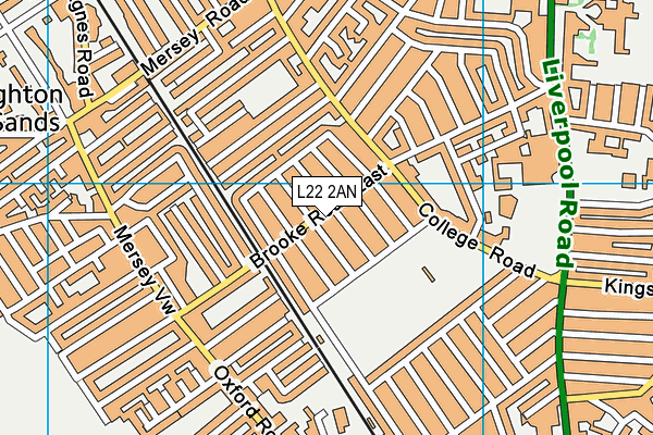 L22 2AN map - OS VectorMap District (Ordnance Survey)