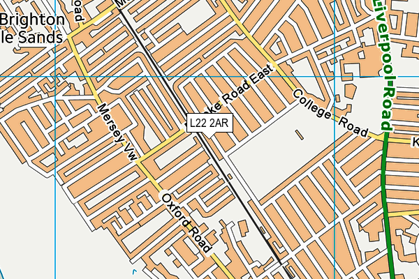 L22 2AR map - OS VectorMap District (Ordnance Survey)