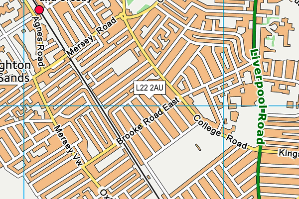 L22 2AU map - OS VectorMap District (Ordnance Survey)