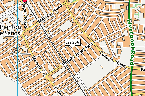 L22 2BA map - OS VectorMap District (Ordnance Survey)