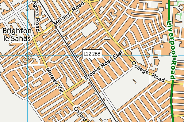 L22 2BB map - OS VectorMap District (Ordnance Survey)