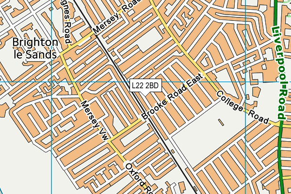 L22 2BD map - OS VectorMap District (Ordnance Survey)
