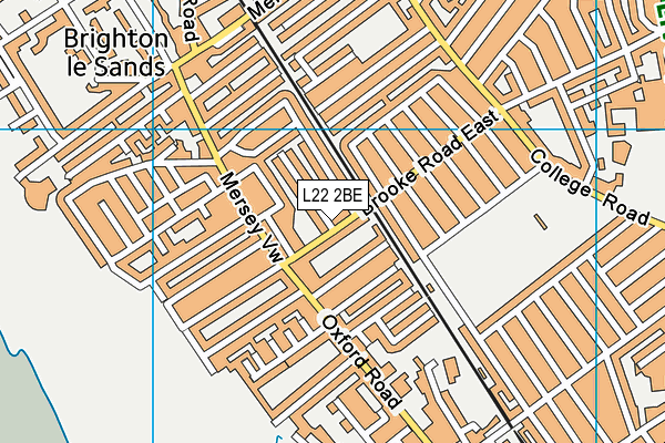 L22 2BE map - OS VectorMap District (Ordnance Survey)