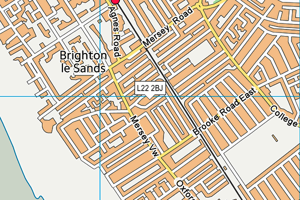 L22 2BJ map - OS VectorMap District (Ordnance Survey)