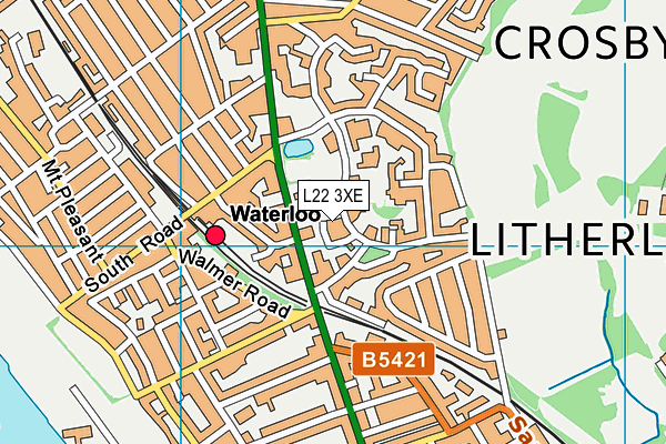 L22 3XE map - OS VectorMap District (Ordnance Survey)