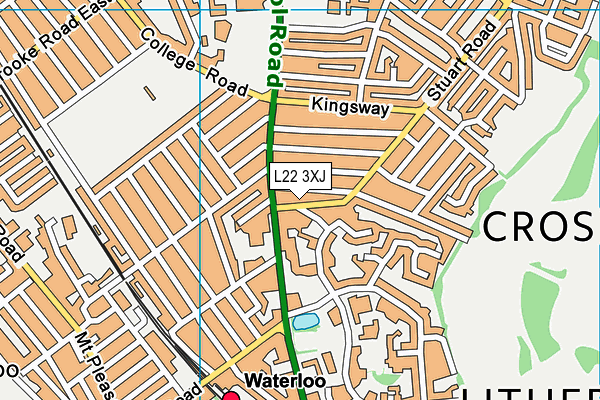 L22 3XJ map - OS VectorMap District (Ordnance Survey)