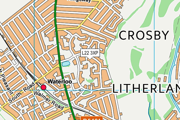 L22 3XP map - OS VectorMap District (Ordnance Survey)