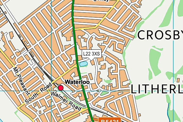 L22 3XS map - OS VectorMap District (Ordnance Survey)