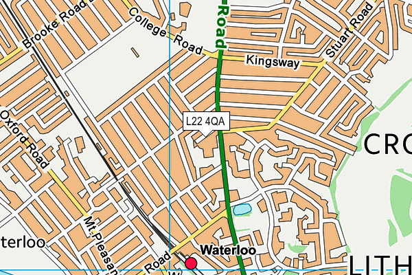 L22 4QA map - OS VectorMap District (Ordnance Survey)