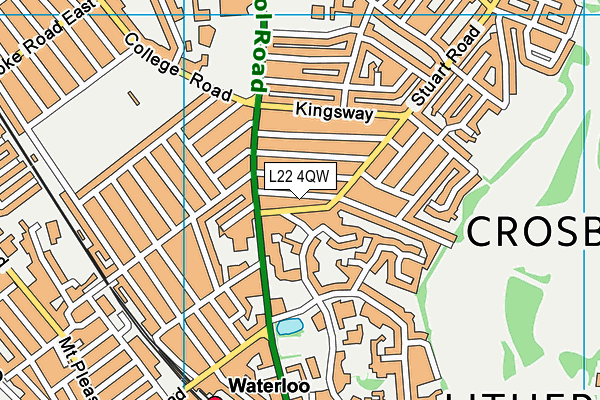 L22 4QW map - OS VectorMap District (Ordnance Survey)