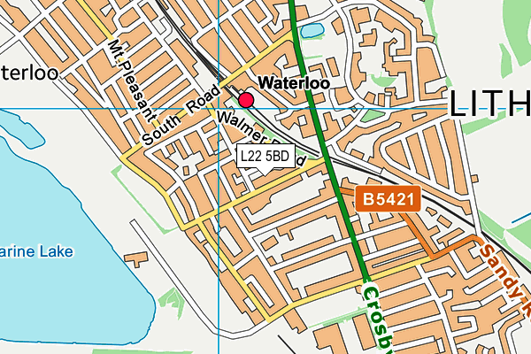 L22 5BD map - OS VectorMap District (Ordnance Survey)