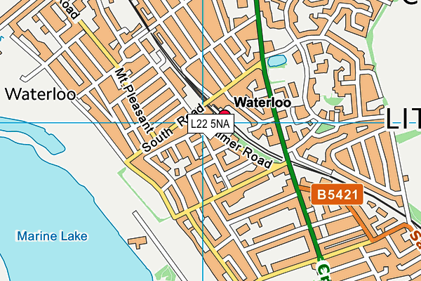 L22 5NA map - OS VectorMap District (Ordnance Survey)