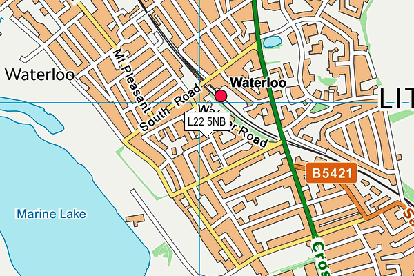 L22 5NB map - OS VectorMap District (Ordnance Survey)