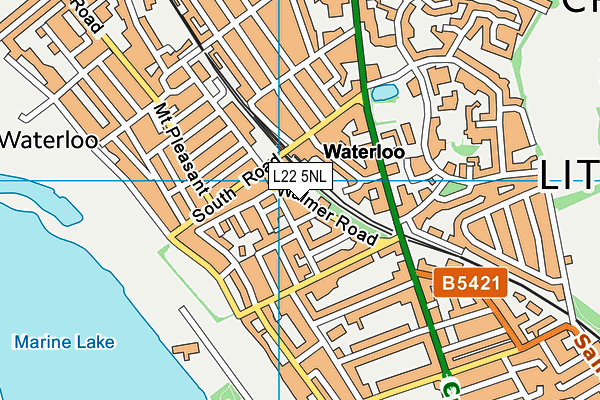 L22 5NL map - OS VectorMap District (Ordnance Survey)